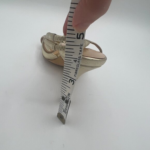 Kate Spade Gold Metallic Leather Bow Heels – Size 8.5 - Picture 9 of 9